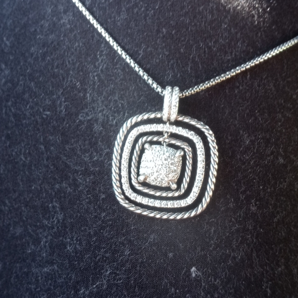 Châtelaine Diamond Pavé Pendant Necklace
